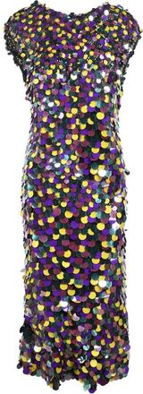 Msgm Linen/Cotton Dress - Multicolor