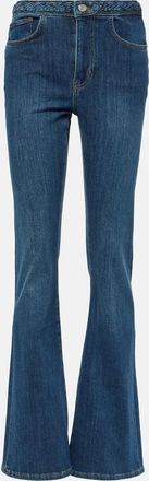 Frame Denim Braided high-rise flared jeans