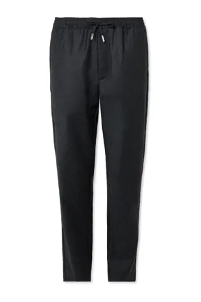Mr P. James Slim-Fit Wool-Flannel Drawstring Suit Trousers