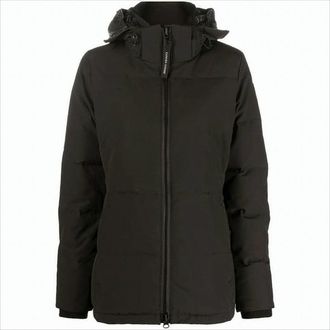 Canada Goose Quilted Black Down Jacket With Hood