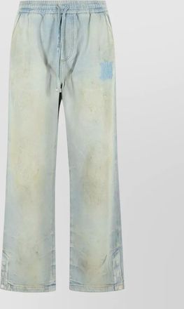 Amiri cotton jeans wide leg elastic waistband