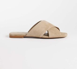 & Other Stories Sandali bassi premium in camoscio beige chiaro-Neutro