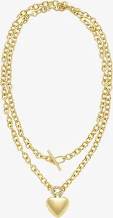 Michael Kors Pav&eacute; Puffy Heart Pendant Necklace