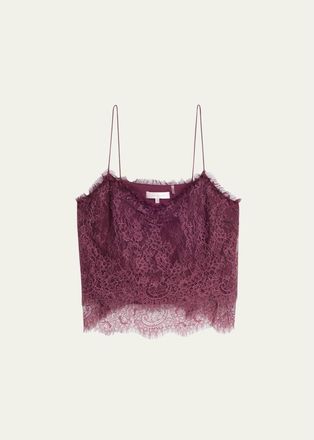 LoveShackFancy Ferni Floral Lace Tank Top