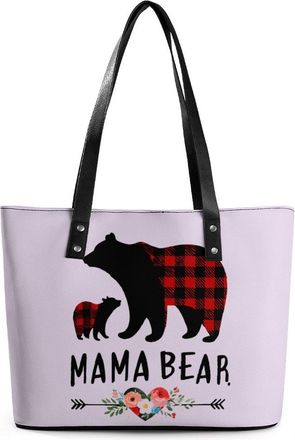 Generic Mama And Bear Tote Bags for Women Cute Shoulder Purses Handbags