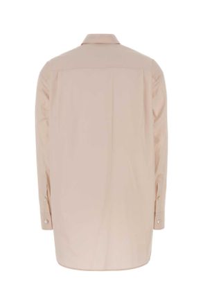 Jil Sander Womens Light Pink Poplin Oversize Shirt Seashell Exterior: Cotton Camicie