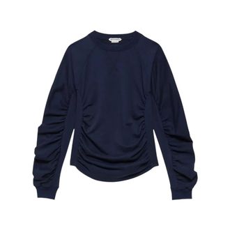 J.W.Anderson Sweatshirt met ruchesmouwen - Dames - Sweatshirts & Hoodies - Blauw - Maat: XS Katoen