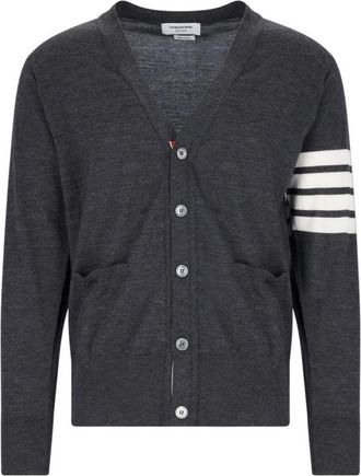 Thom Browne Button-Down Grey Cardigan