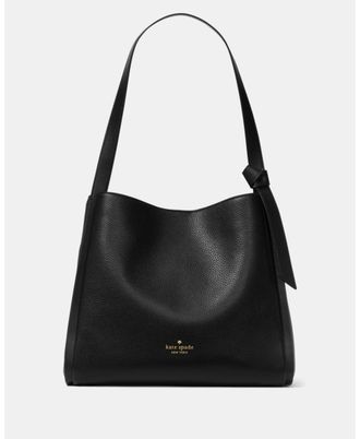 Kate Spade New York Womens Knott Large Carryall Bag - Black Leather - One Size