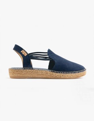 Toni Pons Womens Toni Pons NURIA Womens Suede Espadrille Sandals Navy - Blue - Size: 6