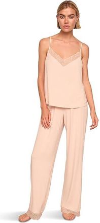 Eberjey Kari - The Cami/Pant Pajama Set Womens Pajama Sets Tea Rose : LG, Elastane/Modal/Tencel