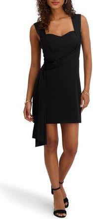 Siena My Balconia Gab Soft Touch Pleated Minidress in Black at Nordstrom Rack, Size 12