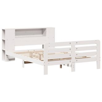 Berkfield Home Full Bed Frame without Mattress White 140x200 cm Solid Wood Pine