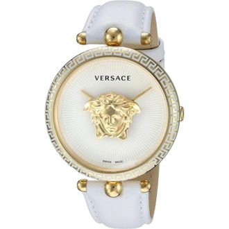 Versace Palazzo 39 mm - Dames - Horloges - Wit - ONE Size - Leer - Accessoires