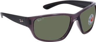 Ray-Ban RB4300 Rectangle Polar Green AR Blue Sunglasses RB4300 705/O963