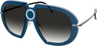 Silhouette 9912/75 4500 Mens Sunglasses Blue Size 55