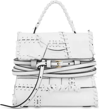 Moschino Shopper met ceintuur - Wit
