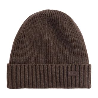 Barbour Carlton Beanie - Heren - Accessoires - Bruin - Maat: ONE Size Wol
