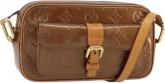 Louis Vuitton Pre-owned Cross Body Bags, female, Brown, Size: ONE SIZE Pre-owned Vintage Patent Leather Shoulder Bag