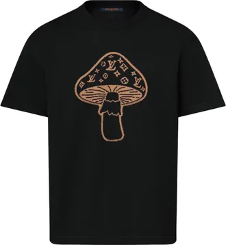 Louis Vuitton Short-Sleeved Intarsia Crewneck T-shirt Intarsia Mushroom 1AJBUX