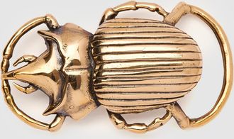 CLARIS VIROT Boucle de Ceinture Scarabée Doré