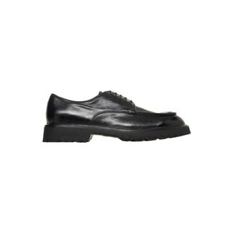 Green George Laced Shoes, male, Black, 11 UK, Elegant Leather Lace-Up Shoes