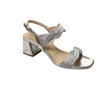 Life Stride Womens Charnelle Block Heel Sandals In Silver
