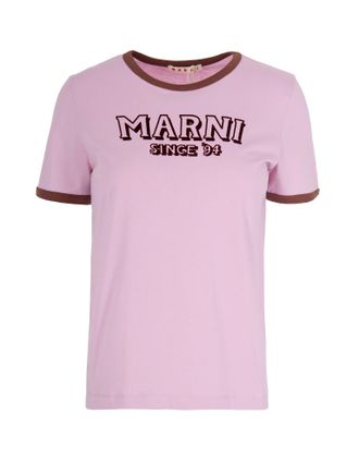 Marni Pink T-Shirt With Contrasting Edges