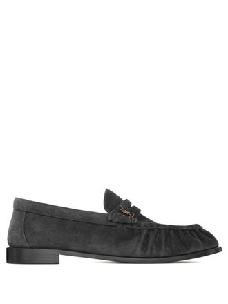 Saint Laurent Grey Suede Loafers