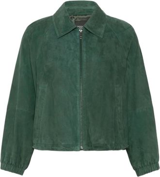 Max Mara Su&egrave;de Jas - Dames - Bomber jackets - Groen - M - Su&egrave;de - Jassen
