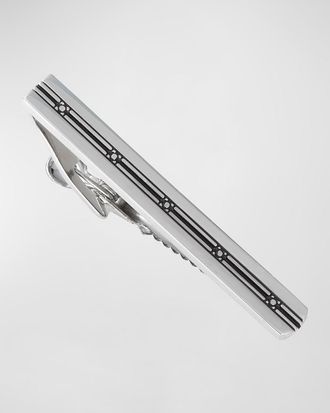 Link Up Mens Square Pattern Tie Bar