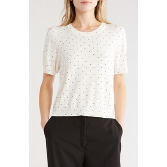 French Connection Polka Dot T-Shirt in Cream/Black Dots at Nordstrom Rack, Size X-Small