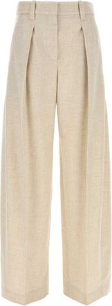 Brunello Cucinelli Beige Tailored Pleated Pant