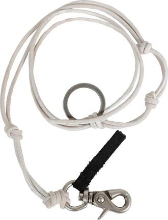 Our Legacy Ladon Sleutelhanger - unisex - Sleutelhangers & Tashangers - Wit - ONE Size - Leer - Accessoires