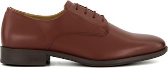 Dune London Hugo Boss Mens Colbyy - Branded Leather Derby Shoes - Brown - Size UK 10