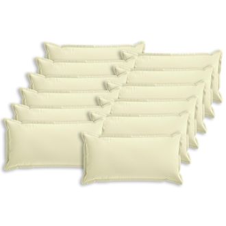 vidaXL Funda De Almohada 12 Uds. Houten Crema 40 X 80 Cm Poli&eacute;ster Vidaxl