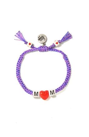Venessa Arizaga MOM Heart Bracelet in Purple at Nordstrom