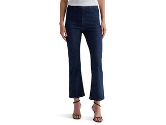 AG - Adriano Goldschmied Farrah Mid Rise Pull On Crop Boot Jeans in Hyacinth Womens Jeans Hyacinth : XS 27, Cotton/Denim/Elastane