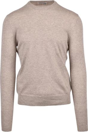Ballantyne Kasjmier Ronde Hals Pullover Trui - Heren - Cashmere truien - Beige - 3XL - Kasjmier - Truien & Vesten