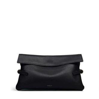 Radley London Fleet Street Large Flapover Clutch in Black at Nordstrom
