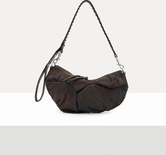 Vivienne Westwood Agnes Medium Shoulder Bag Leather Dark-brown