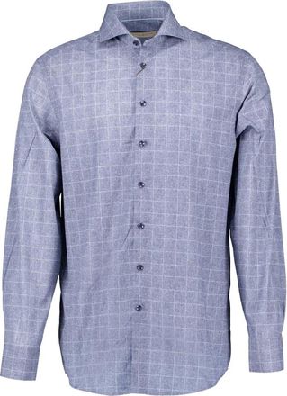 John Miller Blauwe overhemden met lange mouwen - Heren - Casual Overhemden - Blauw - 5XL - Overhemden