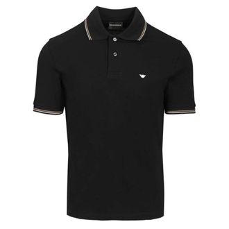 Emporio Armani Polo shirt met korte mouwen - Heren - Polos - Blauw - XL - Katoen - Tops