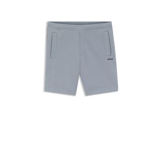 BOSS Logo-embroidered shorts in cotton-blend pique jersey
