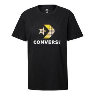 Converse (WMNS) Converse Clash Applique T-Shirts Asia Sizing Black 10020874-A02