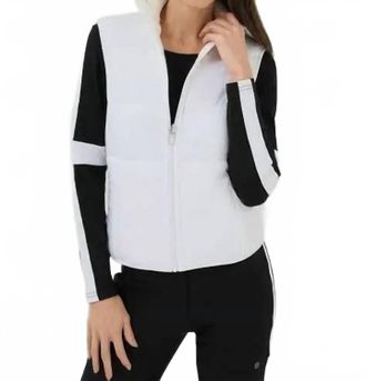 Anatomie Terry Reversible Puffer Vest In White