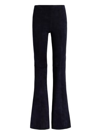 Stouls flared leather trousers - Blue