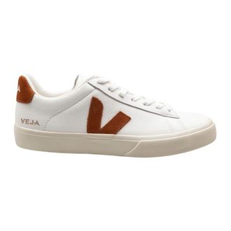 Veja Sneakers, male, White, Size: 11 US White/Camel Leather Sneakers Round Toe