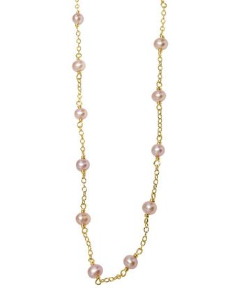 Jewelmak 14K Natural Pink Pearl & Pearl Necklace
