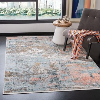 Safavieh Alfombra contempor&aacute;neo de polipropileno gris/rosa, 91 x 152 cm